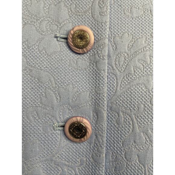 Sag Harbor Light Blue Jacket Size 12 - Unique Purple Buttons - Lined/Long Sleeve - Picture 4 of 10